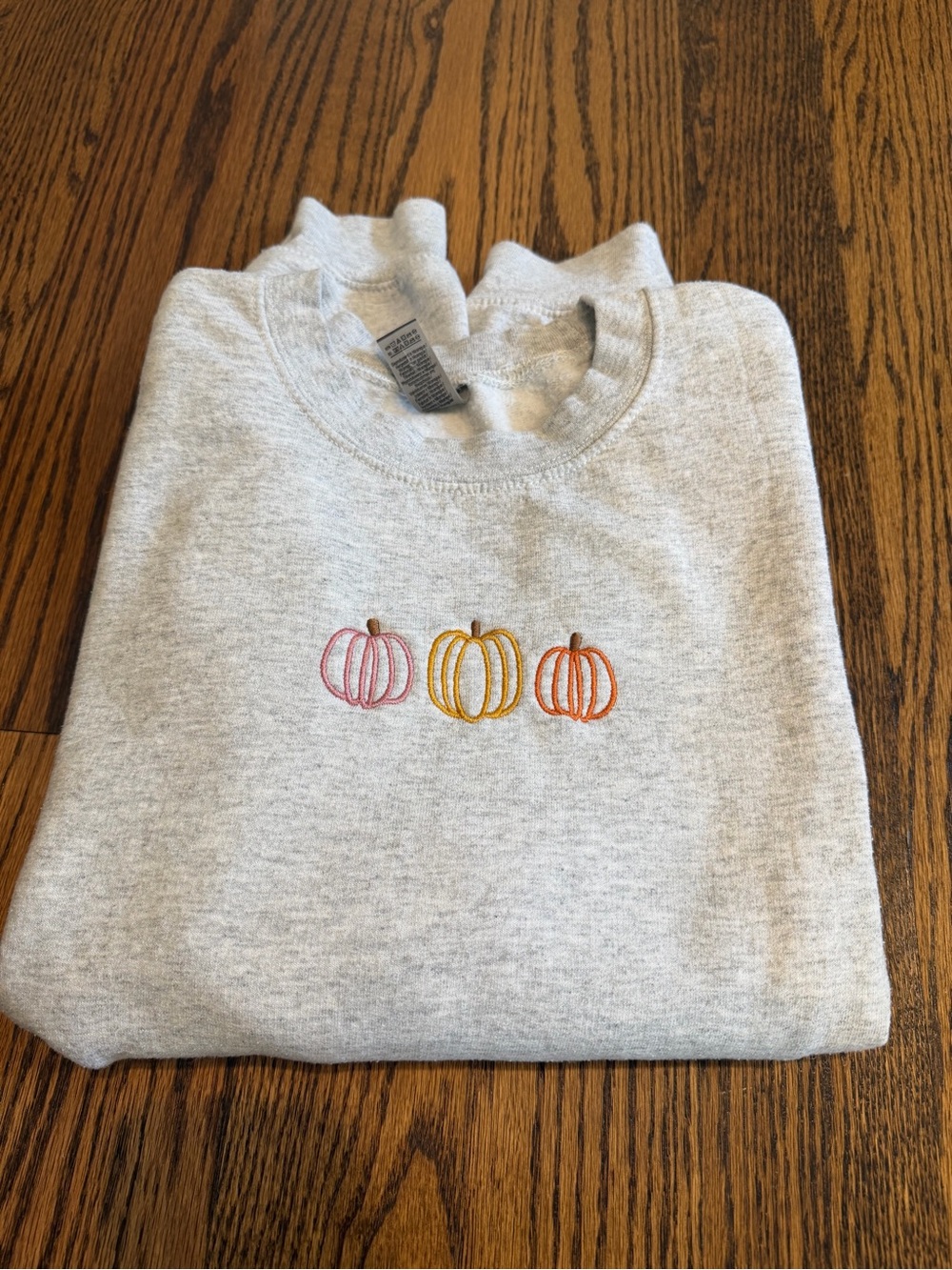 Pumpkin Embroidered Sweatshirt